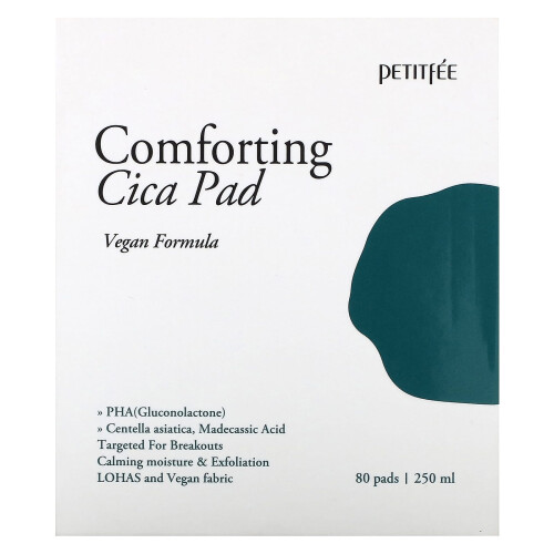 Petitfee, Comforting Cica Pad, 80 Pads, 250 ml 2