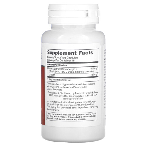 Protocol for Life Balance, Mucuna Extract, 400 mg, 90 Veg Capsules 2
