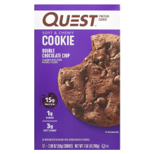 Quest Nutrition, Protein-Keks, Doppelte Schokoladenstückchen, 12 Kekse, je 2,08 Unzen (59 g)