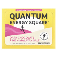 Quantum Energy Square, Chocolat Noir Sel Rose de l'Himalaya, 8 Carrés de 1,69 oz (48 g) Chacun