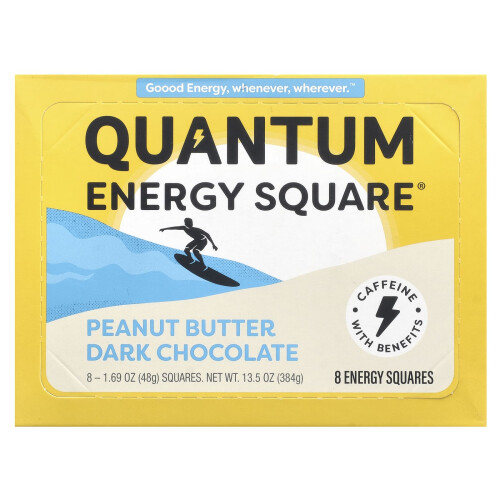 Quantum Energy Square, Erdnussbutter Dunkle Schokolade, 8 Riegel, je 1,69 oz (48 g)