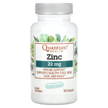 Quantum Health, Zink, 22 mg, 100 Kapseln