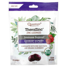Quantum Health, TheraZinc, Zink-Lutschtabletten, Holunderbeere-Himbeere, 18 Lutschtabletten