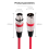 Cabo XLR 3 pinos XLR macho/fêmea painel verde 6