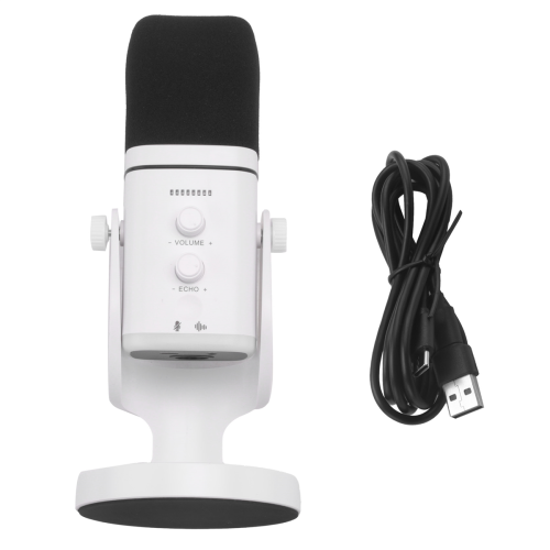 RGB Gaming MIC USB/XLR Dynamic Microphone with Noise Reduction,White 2