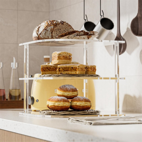 3-Tier Corner Shelf Counter and Cabinet Organizer 2