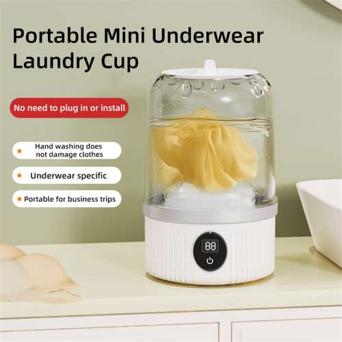 Wireless Washing Machine Portable Underwear Cleaner 1L Mini White 2