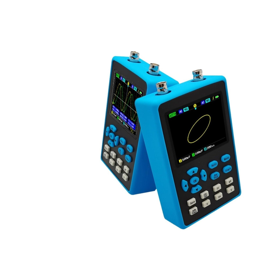 Oscilloscope 120M Bandwidth Portable Dual Channel Digital 10Mv Vertical Sensitivity Fft Spectrum Analysis Tool Blue 6038364235404