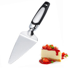 Pie Server, Stainless Steel Cake Slicer and Pizza Server, Serrated Double-Sided for Cake, Pizza, and Fruit Cutting