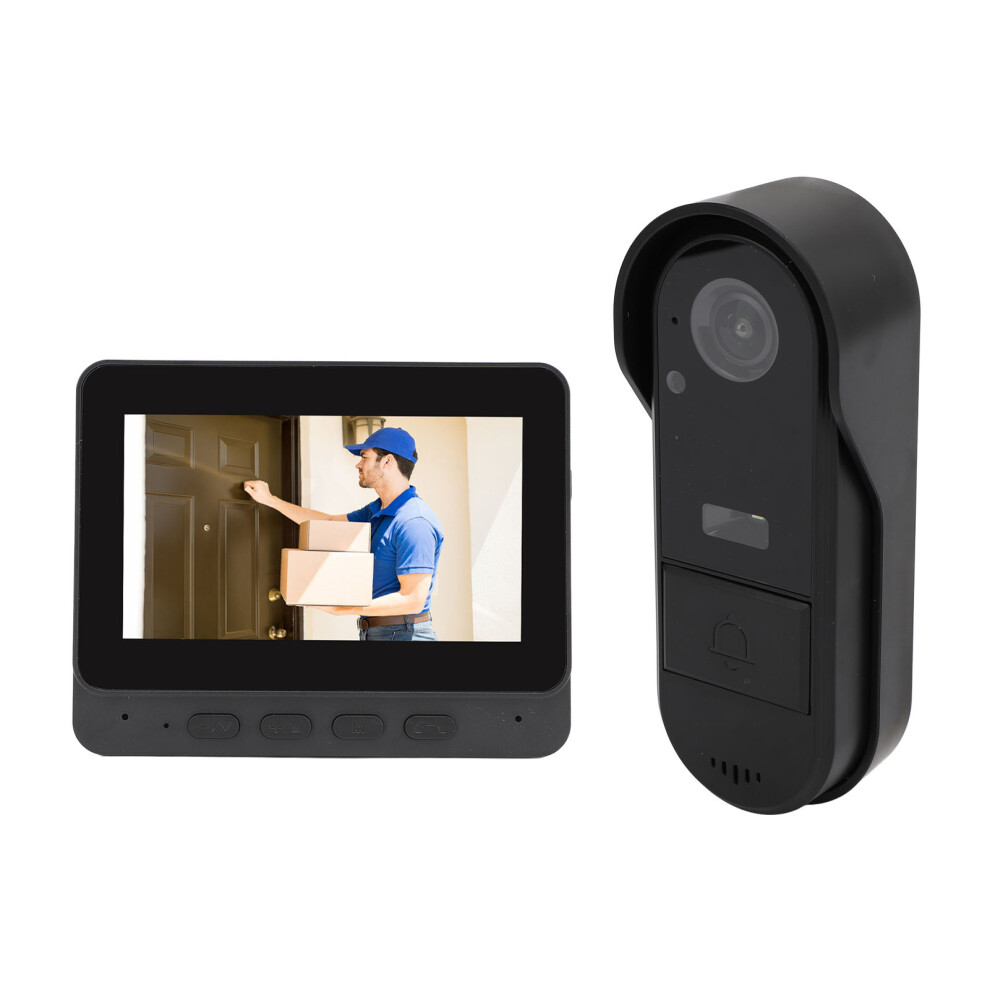 1080P Wireless Video Doorbell With Night Vision And 4.3 Inch Display 7891347973101