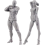 Artists Manikin Jointed Drawing Figures Male+Female Set (Grey) 5