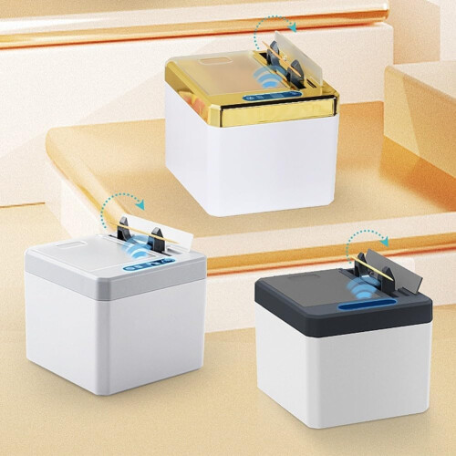 Smart Electric Toothpick Storage Box With Automatic Opening Mechanism And USB Charging Black 2