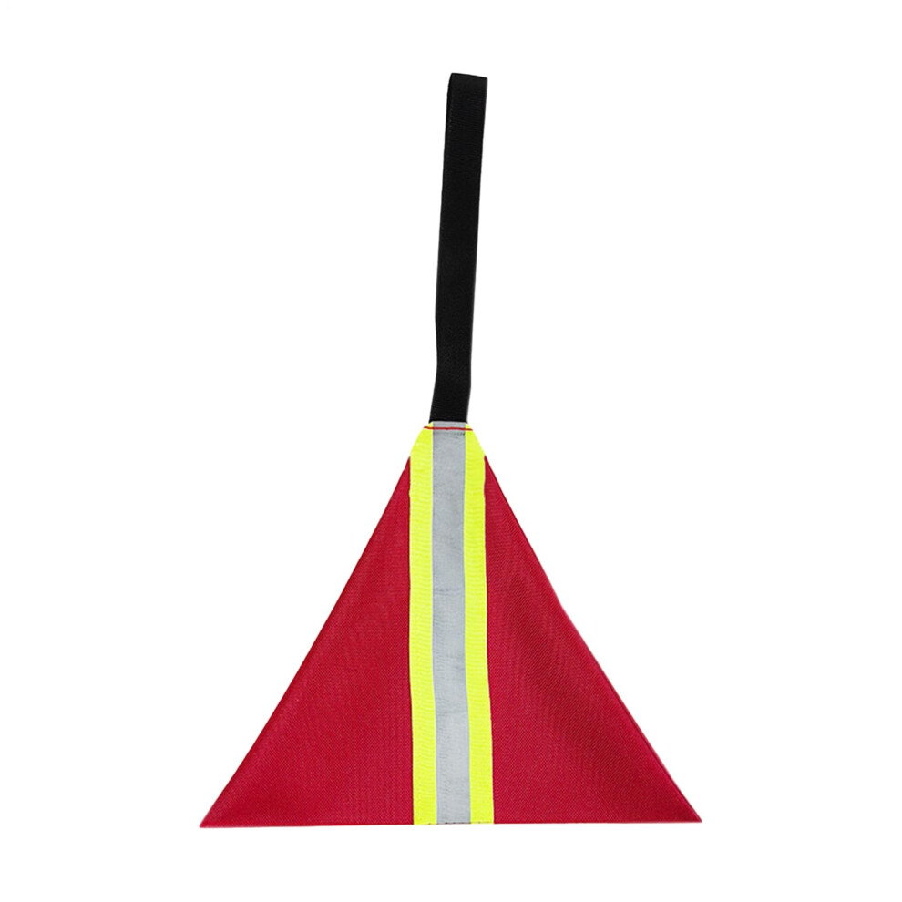 Flag For Truck Loads And Kayaks | High Visibility Reflective Waterproof Towing Accessory For Boats And Bikes Triangle Red 9016109729682