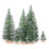 25PCS Miniature Artificial Christmas Trees 5 Sizes,with Wooden Base 5
