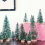 25PCS Miniature Artificial Christmas Trees 5 Sizes,with Wooden Base 6