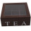 Caja de té de madera con 9 compartimentos para bolsitas de té - color vino tinto 5
