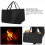 Fireplace Wood Felt Storage Bag Basket Magazine Rack Pocket,Black 6