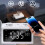 Despertador Bluetooth com instrumento de sono de ruído branco preto 6
