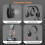 Fone de ouvido Bluetooth com microfone, fone de ouvido Bluetooth para caminhoneiros 6