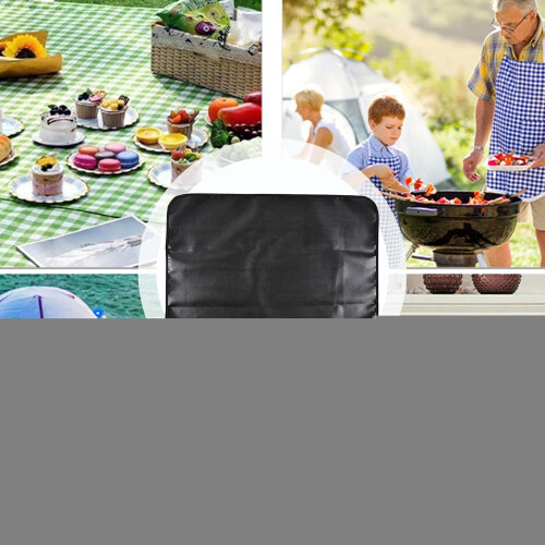 Fire Pit Mats For Under Fire Pit Double-Sided Fireproof Grill Mat Waterproof Foldable Barbecue Floor Pad 36*30 Inches 2