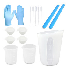 DR. RESIN 250 & 100 ml Silikon-Messbecher, Harzzubehr, Silikon-Rhrstbchen, Pipetten, Handschuhe zum Mischen von Harz, Schmuckherstellung, Harzform