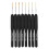 8 peças/conjunto de agulhas de tricô pretas com cabo de plástico e ganchos de crochê 5