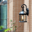 Luminárias de arandela vintage em bronze preto com LED para parede externa 6