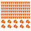 100 tampas de segurança para vergalhões, cor laranja, 2,36 x 2,17 x 1,5 polegadas 5