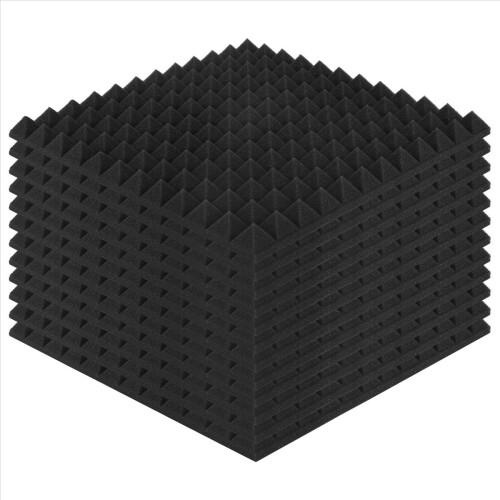 Painel de espuma acústica em forma de pirâmide para isolamento sonoro