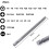 Lange bitset met magnetische bits, 20-delige sleufbits, 1/4-inch hex 6