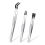 Set di pinzette in PVC con punte in gomma, 3 pezzi, nero 5