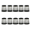 10Pcs Golf Ferrules Tip Size 0.370 Golf Sleeve Ferrule Silver 5