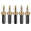 Conector de plugues de 3,5 mm com 5 peças Mini plugue de conector estéreo com trava de parafuso de 3,5 mm 5