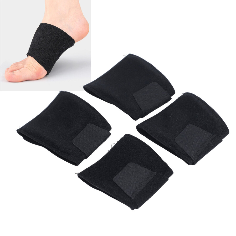 2 Pairs Adjustable Soft Arch Support Cushions for Flat Feet Black-image-OPC-PKDGPMR-NEW