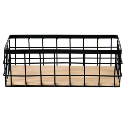 Small Metal Wire Storage Basket in Farmhouse Storage Organizer
