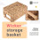 Small Wicker Baskets for Organizing Bathroom, with Wooden Handle 6