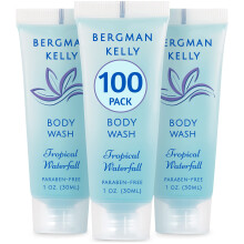 BERGMAN KELLY Travel Size Body Wash (1 fl oz, 100 PK, Tropical Waterfall)