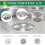 Garbage Flap Lid Flush Built-in Balance Swing for Kitchen Counter C 6