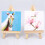 10 Sets Mini Display Easel With Canvas 8X8Cm Small Table Gift 6