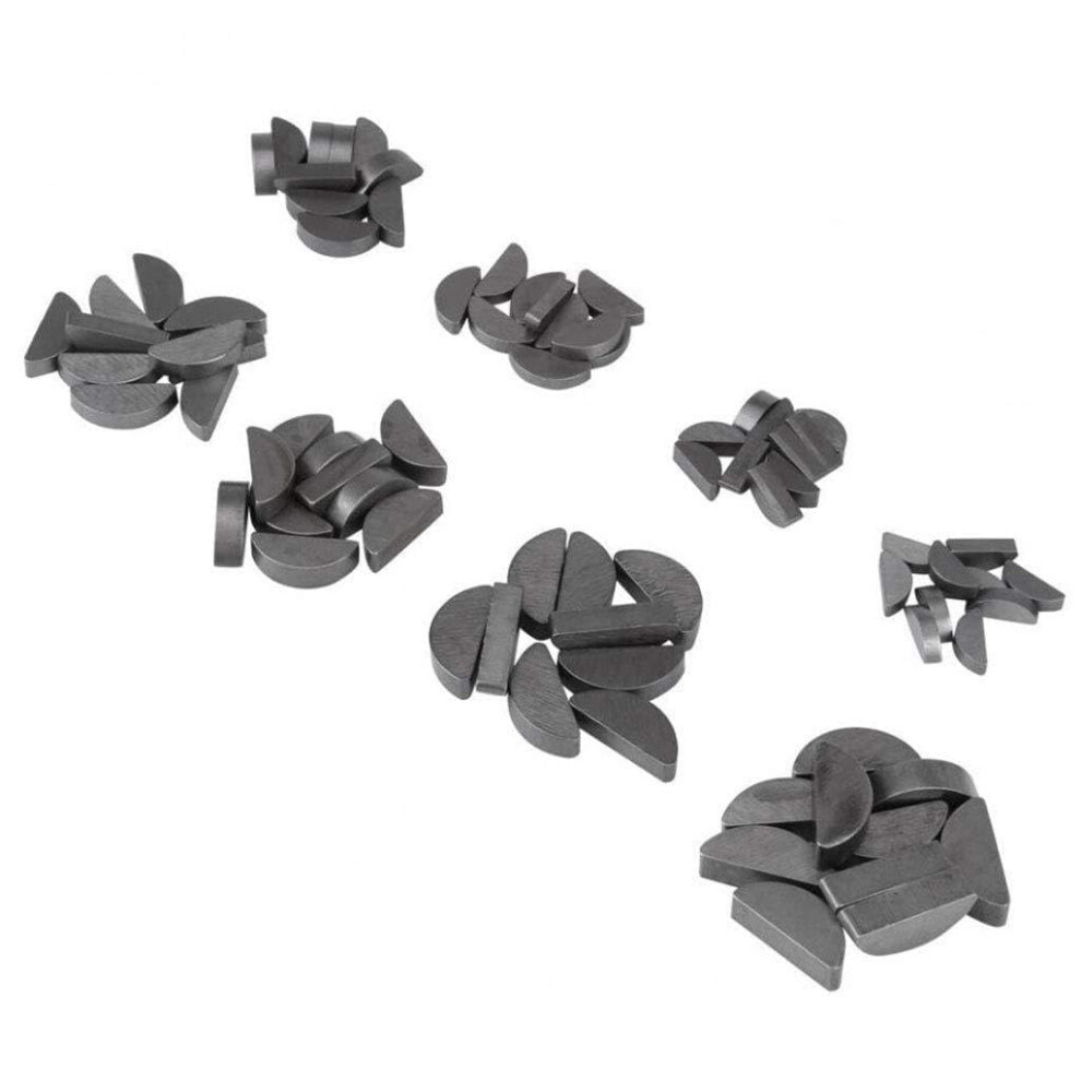 Stainless Steel Metric Woodruff Key Assortment Set 80Pcs Half Moon Shaft Flywheel Pulley Crank Compatibility 6038364235909