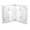 Caixa de armazenamento de CD, pacote com 10 peças, estojo de plástico para CD, dupla face, branco 5