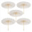 5er Pack Papier-Parasol 60 cm Strandschirm Weiß 5
