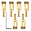 Rastilho retangular para guitarra elétrica, dourado (pacote com 6) 5