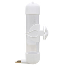 Automatic Water Feeder For Birds And Hamsters, Detachable No Drip Hanging Water Dispenser, 5x5x23cm, White