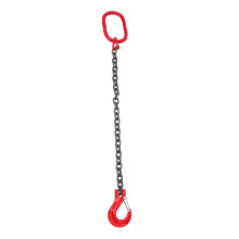 Manganese Steel Lifting Sling Chains Single Leg Hook For Construction And Plant Handling