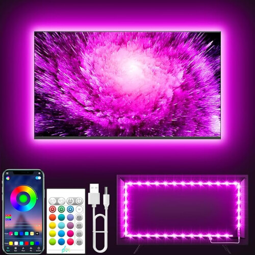 Tyute TV LED Lights, 5M LED Lights for 45-75 Inch TV Behind Lighting,