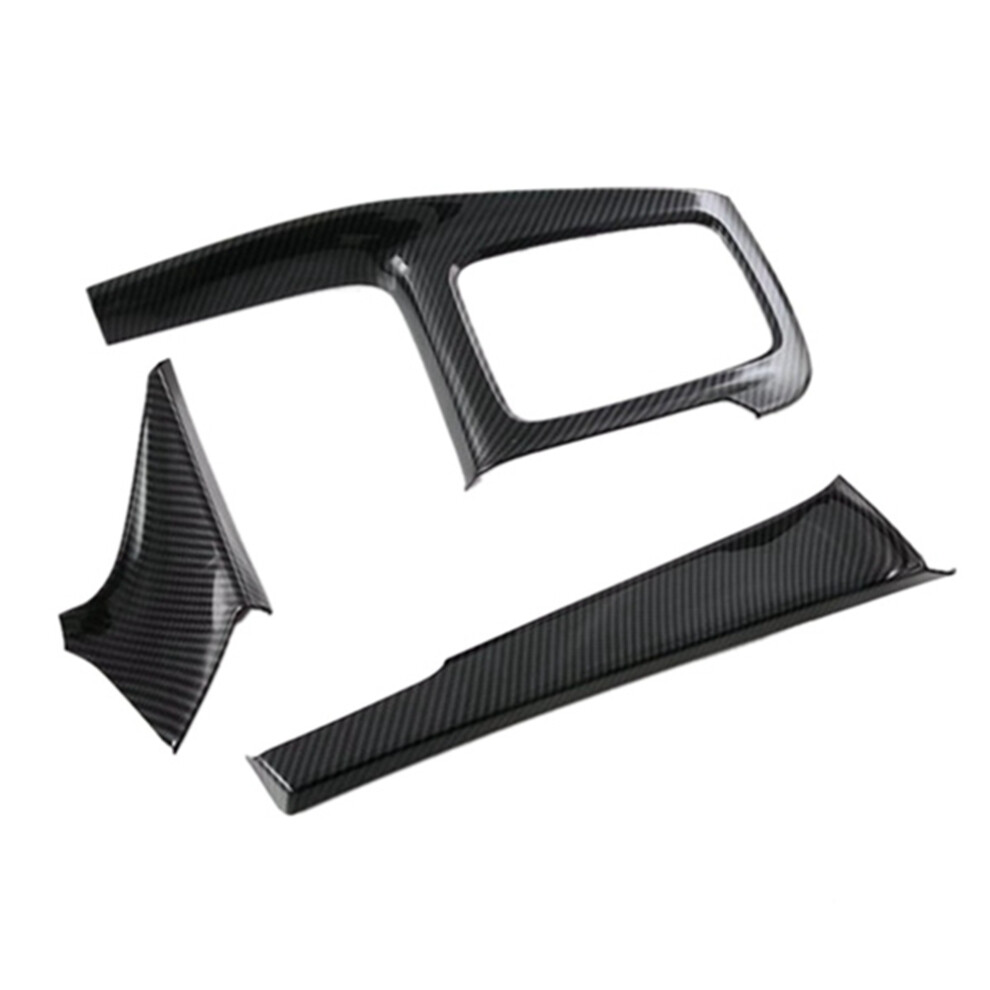 3Pcs Carbon Fiber Central Control Gear Shift Panel Decal Interior 4711576432183