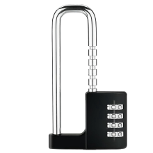 Combination Padlock, Waterproof Heavy Duty Padlock with Code, Black
