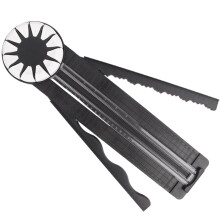 Paper Craft Edge Cutter 12 in 1 360 Rotatable Trimmer with Non-Slip Grip, Clear Slide, and Foldable Ruler for Scrapbooking