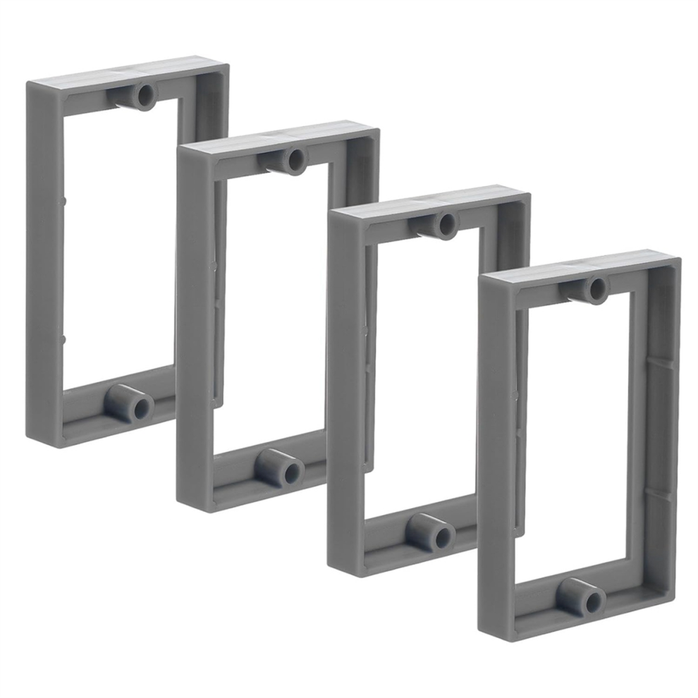 4Pcs Single Gang Outlet Box Extender,Electrical Outlet Extender Gray 4712035989439